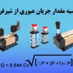 محاسبه مقدار جریان عبوری از شیرفرمان