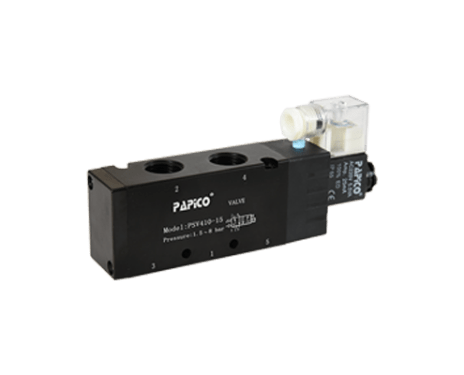 شیر برقی ۵ راهه 2 حالته تک بوبین سایز 1/2