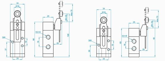 شیرهای مکانیکی تحریک قرقره ای برگشت فنر
